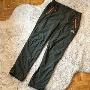 The North Face Green and Orange Trail Pants for Active Comfort